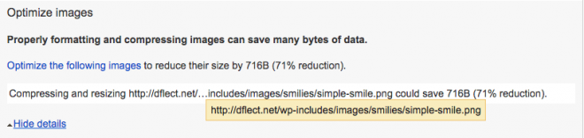 PageSpeed Insights’ smiley size complaint