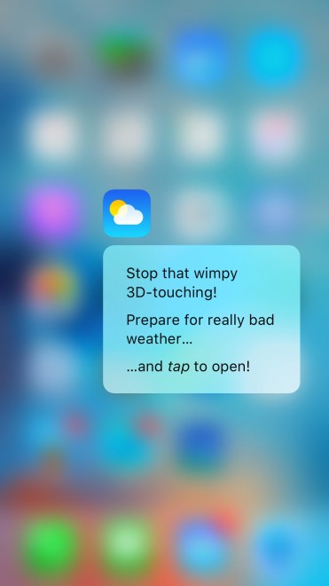 Apple's apps not 3D-Touch aware