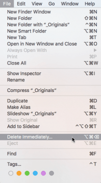 OS X El Capitan: Delete Immediately