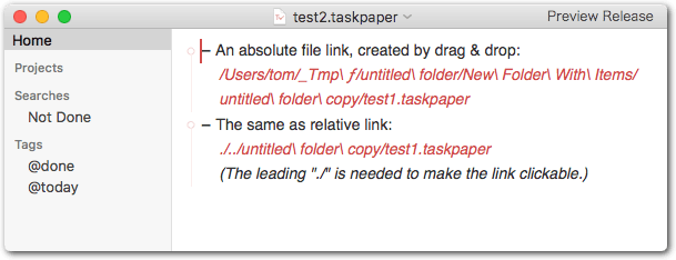 taskpaper vs folding text